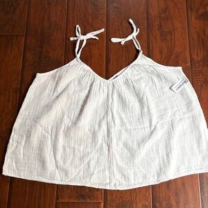 Old Navy White Tie Shoulder Swing Tank-Women Size L